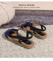 Nuevos zapatos de playa de alta gama de verano, ligeros, de lujo, a la moda, con diamantes de imitación, zapatos casuales para mujer, sandalias planas con banda elástica y punta con clip - details 36