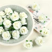 50pcs Flores Artificiales De Seda Rosa Para Bodas Navidad Arco De Flores Decoración De Pared Regalo De Scrapbook DIY Jardín Hogar - details 3