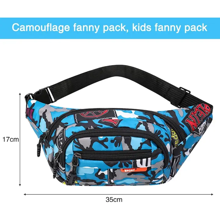 Riñonera 1 unidad, bolsa impermeable de camuflaje, tela juvenil con cremallera, nailon, ciclismo, vacaciones, Camping, senderismo, almacenamiento, correa de hombro ajustable - 1