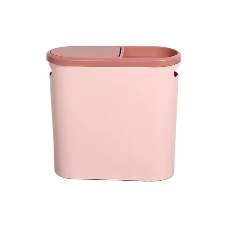 Bandeja De Basura Ecológica De Plástico Con Tapa Silenciosa Para Cocina Y Hogar Estrecha Para Espacios Limitados Tipo De Comprimidor - 1