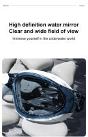 Gafas De Natación Para Adultos HD Antiniebla Silicona Impermeable Con Tapones Para Oídos Anti-UV Equipamiento De Natación - details 3