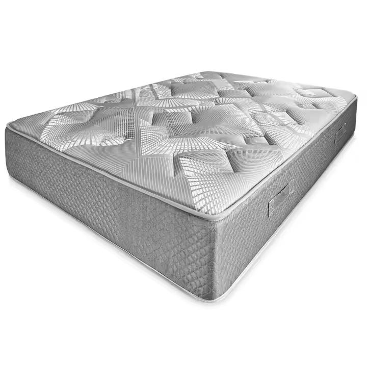 Duérmete Online - Colchón Viscoelástico con Muelle ensacado - Viscohybrid  - Blanco/Gris claro - Reversible -Transpirable - Altura 26cm  - Alta Gama - 1
