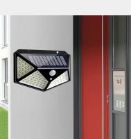 Lámpara De Pared Solar Exterior Con Sensor De Movimiento PIR 100LED Luz Solar Para Jardín Y Courtyard Iluminación De Calle Auto Contenida IP65 ABS - details 6
