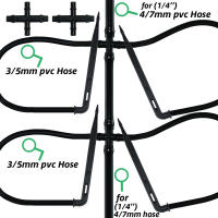 Kit De Riego Por Drip Para Invernadero Sistema Automático De Riego Para Jardín Con Repartidor De Riegos De 4 Caminos Para Plantas En Macetas Vegetales Bonsái De 4/7mm a 3/5mm - details 3