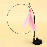 Juguetes Para Gatos Telescopio De Pluma Con Ventosa Super Removible 3PCS Reemplazo De Pluma Herramienta Interactiva Para Gatos - details 4