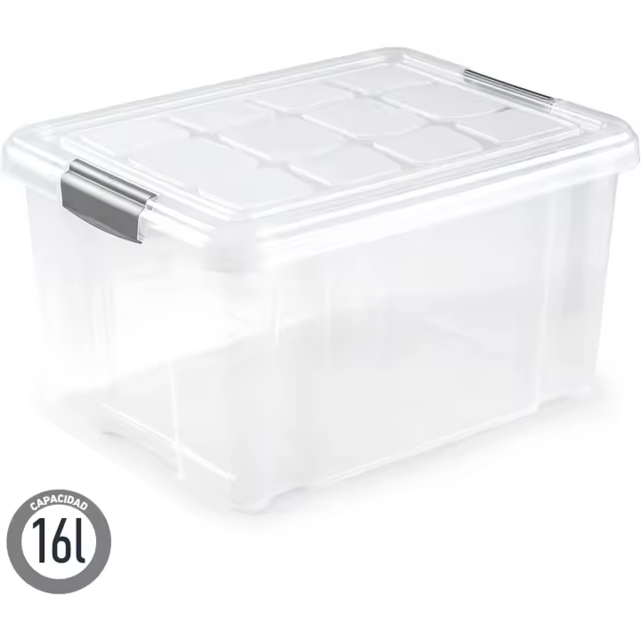 TIENDA EURASIA® Caja de Almacenamiento Multiuso, Cajas Almacenaje de Plastico Transparente con Tapa y Ruedas, Cajas Organizadoras con Cierre a Presion, Almacenaje Apilable - 1