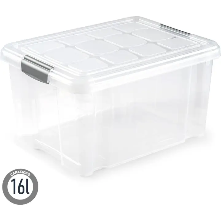 TIENDA EURASIA® Caja de Almacenamiento Multiuso, Cajas Almacenaje de Plastico Transparente con Tapa y Ruedas, Cajas Organizadoras con Cierre a Presion, Almacenaje Apilable - 1