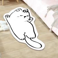 Carpetas De Bricolaje Imitación De Piel De Cordero Simples Y Dibujos Animados Para Sala De Estar Y Dormitorio Alfombrilla Antideslizante Lavable Y Secado Rápido - details 11