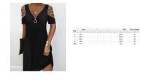 Vestido De Mujer Verano Moda Con Diamantes Hombro Descubierto Casual A-Line Mini Vestido Corto Manga Regular Polyester - details 0