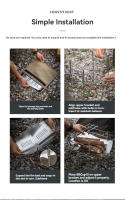 Plataforma De Combustión Plegable CAMPINGMOON Para Acampar Y Barbacoa En Exteriores Plataforma De Carbonización Portátil De Acero Inoxidable Sin Ignición Incluida - details 6