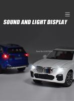 Coche De Juguete De Aleación X5 Escala 1:24 SUV Con Función De Retroceso Y Sonido Luz Regalo Para Niños Coleccionables De Metal - details 4