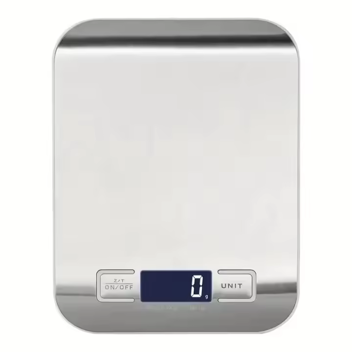 Báscula De Cocina Digital Electrónica Con Pantalla LED 10kg Panel De Acero Inoxidable Herramientas De Medición Para Alimentos Snacks Joyas - 1