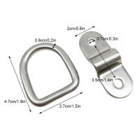 Anillos De Amarre Resistente a La Corrosión D-Ring Para Carga Vehículos Barcos Almacén Herramienta Manual De Acero Inoxidable - details 5