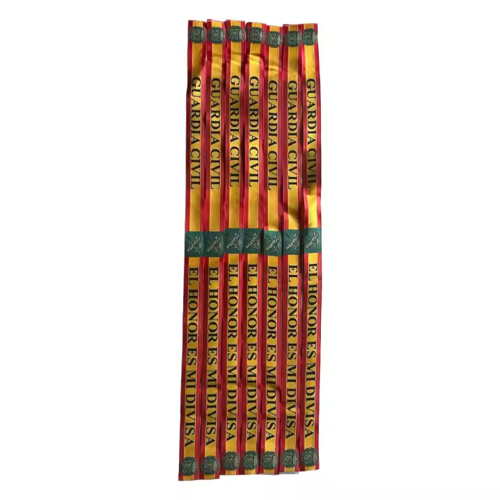 Gemelolandia | Pack de 7 Pulseras de Tela Bordada Guardia Civil El Honor es mi Divisa 33 cm - 1