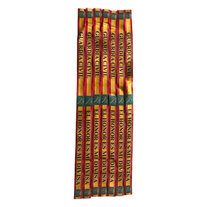Gemelolandia | Pack de 7 Pulseras de Tela Bordada Guardia Civil El Honor es mi Divisa 33 cm - 1