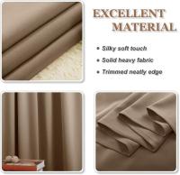 Cortinas Cortas Opacas para Ventanas de Cocina/Comedor, Cortinas Termicas Aislantes con Fruncidas 2 Piezas,140x137cm,Moca - details 4