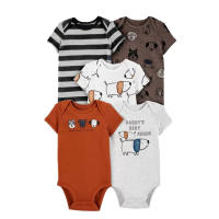 Ropa para niños, novedad de verano, mono triangular de manga corta para bebés, ropa para gatear, mono de bebé de cinco piezas - details 6