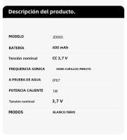 Cepillo De Dientes Eléctrico Acústico Para Adultos Negro Y Blanco Con 5 Modos De Operación Carga USB IPX7 Impermeable Recargable - details 0