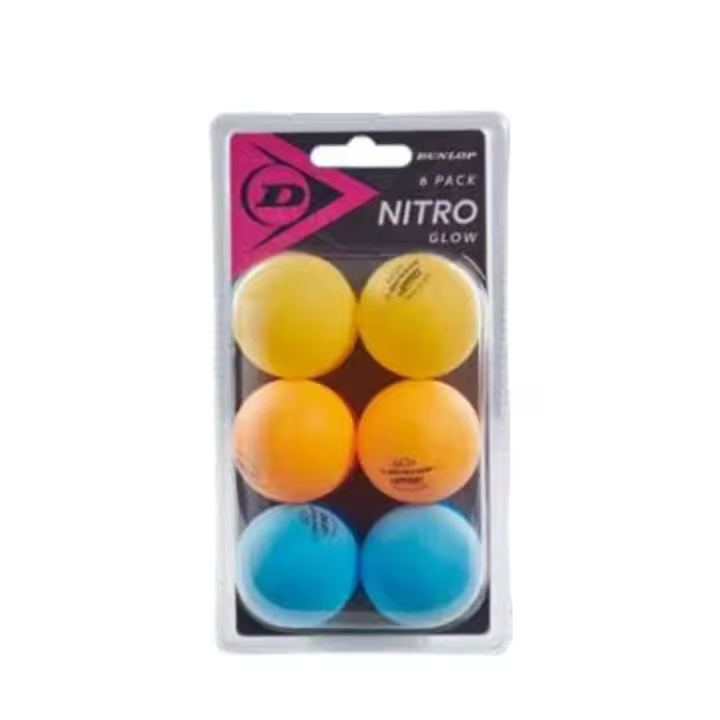 Pelotas Tenis Mesa Dunlop Nitro Glow Tricolor 6 Pelotas - 1