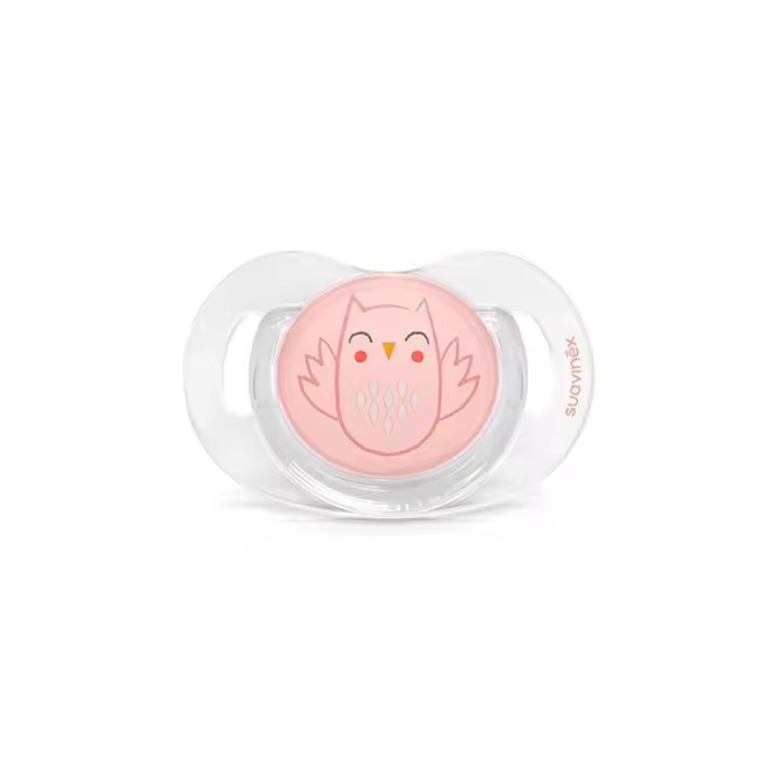 SUAVINEX Chupete Premium Bonhomía Tetina Silicona Fisiológica 0-6 Meses (Búho Rosa) ✅ Entrega 24/72h - 1