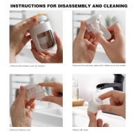 Dispensador automático de pasta de Dientes de 2 piezas, soporte para pasta de dientes para niños, montado en la comparación, con tapa, impermeable y prueba de Polvo, desmontable para baño y adultos. - details 3