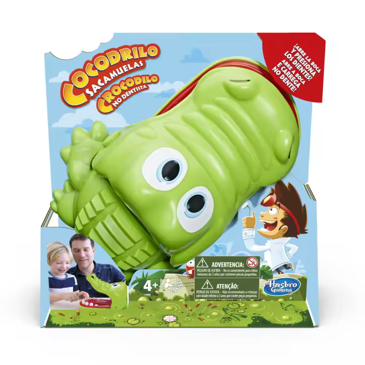 Cocodrilo Sacamuelas-Versión ES/PT - Juego de mesa - Hasbro Gaming  - 4 AÑOS+ - 1