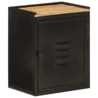 vidaXL Mueble de baño hierro y madera maciza de mango 40x30x50 cm - details 0