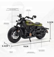 Motocicleta De Escala 1:12 Warhawk Juguete De Aleación De Simulación Alta Modelo Estático Decorativo Para Niños Regalos De Cumpleaños - details 1