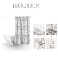 Cortina de ducha de 180 x 180 cm, impermeable, a prueba de moho y elegante decoración para el baño. - details 10