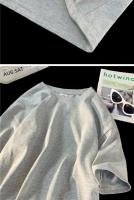 Camiseta De Algodón Para Hombre De 7.4 Oz 210gsm Color Sólido Oversized Con Mangas Cortas Estilo Casual Para El Verano Disponible Hasta 5XL - details 35