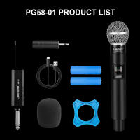 Micrófono Inalámbrico Profesional PG58 2 Canales UHF Frecuencia Fija Micrófono De Mano Para Fiesta Karaoke Iglesia Show Reunión - details 17