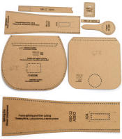 Plantillas De Papel Kraft Profesional Para Manualidades De Cuero 21x19x6.5cm Herramienta De Costura Para Mujer Set De Patrón De Bolso De Cuero DIY - details 0
