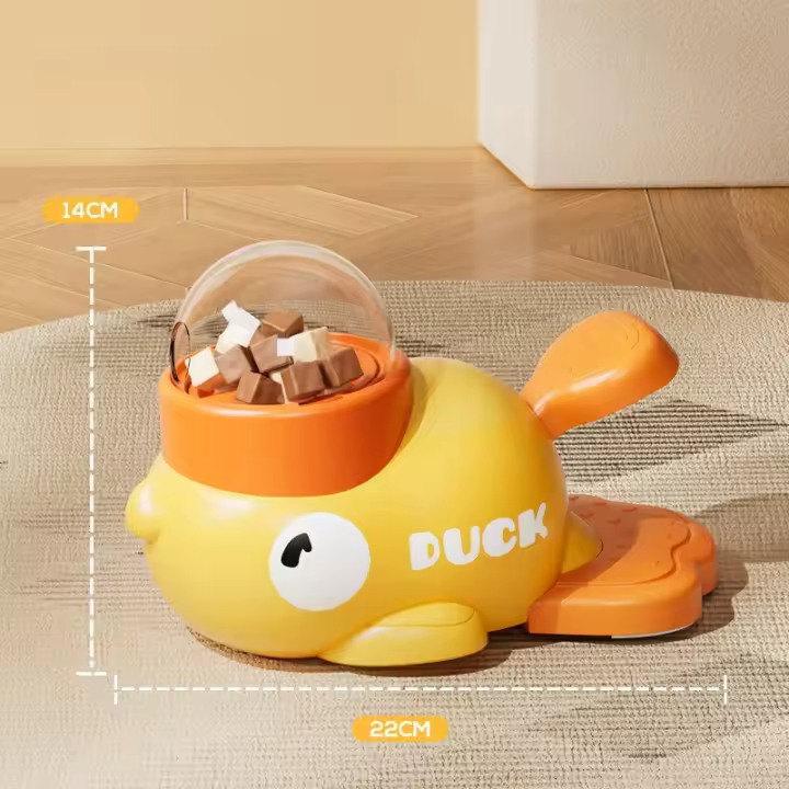 Dispensador De Alimentos Para Perros En Forma De Pato Amarillo Juguete Interactivo Para Entrenamiento Y Enriquecimiento Mental Dispensador De Golosinas Para Mascotas - 1