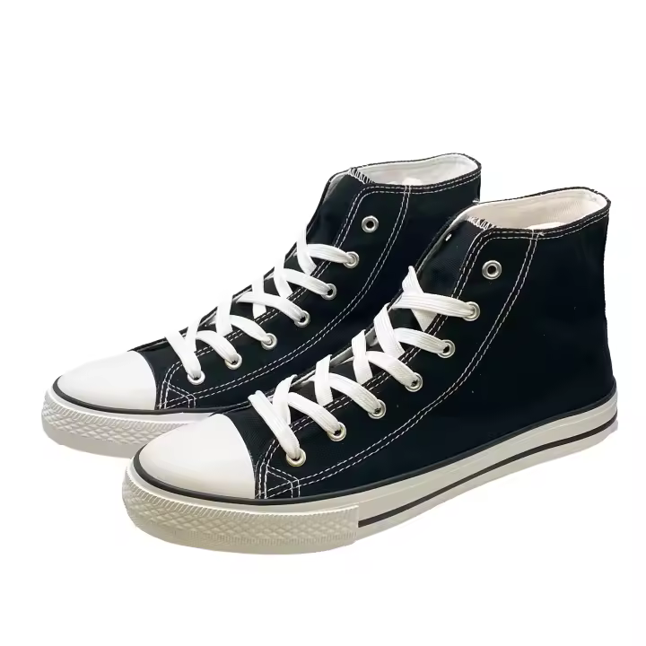 JZ Hermanos Zapatillas de lona alta para hombre con cordón - 1