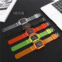 Carcasa Transparente + Correa Para Apple Watch Series 9 8 7 6 SE 5 Compatible Con Iwatch 3 Correa De Plástico 38mm 40mm 42mm 44mm 45mm 49mm - details 14