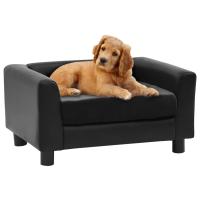 vidaXL Sofá para Perros Felpa y Cuero Sintético 60x43x30 cm Acolchado Color Gris,  Marrón,  Negro y mas - details 2
