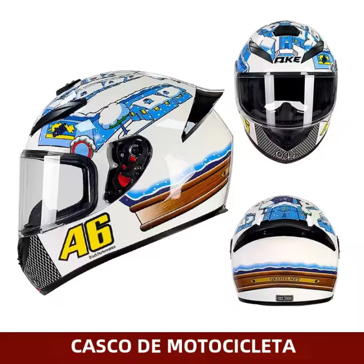 Casco De Motocicleta Unisex Para Todo El Año Con Diseño Personalizado Y Material ABS Para Electricidad Y Automóviles Peso 1.68kg Estilo Completo - 1