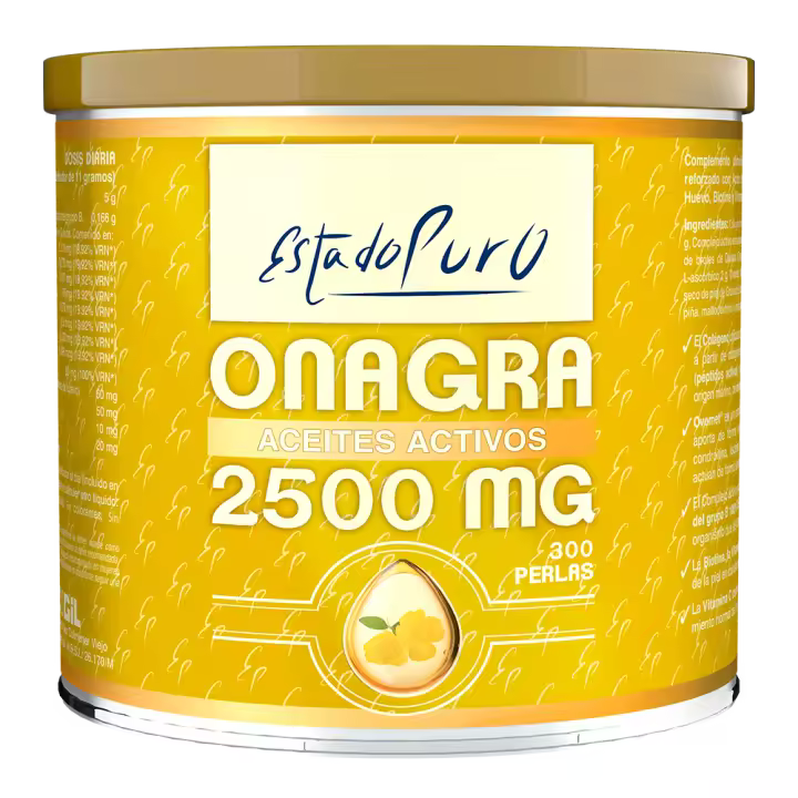 Aceite de Onagra Estado Puro 2500mg - 300 Perlas con Vitamina E - Omega 6 y 10% GLA - Suplemento Alimenticio Natural para el Bienestar  TONGIL - 1