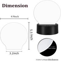 Lámpara De Noche LED 3D Con Base DIY En Acrílico Transparente RGB Control Remoto USB Decoración Para Habitación Regalo De Cumpleaños - details 8