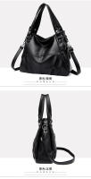 Bolso de mano de PU para mujer de moda, estilo europeo y americano, con costura, sencillo, de alta calidad, Grande. - details 15
