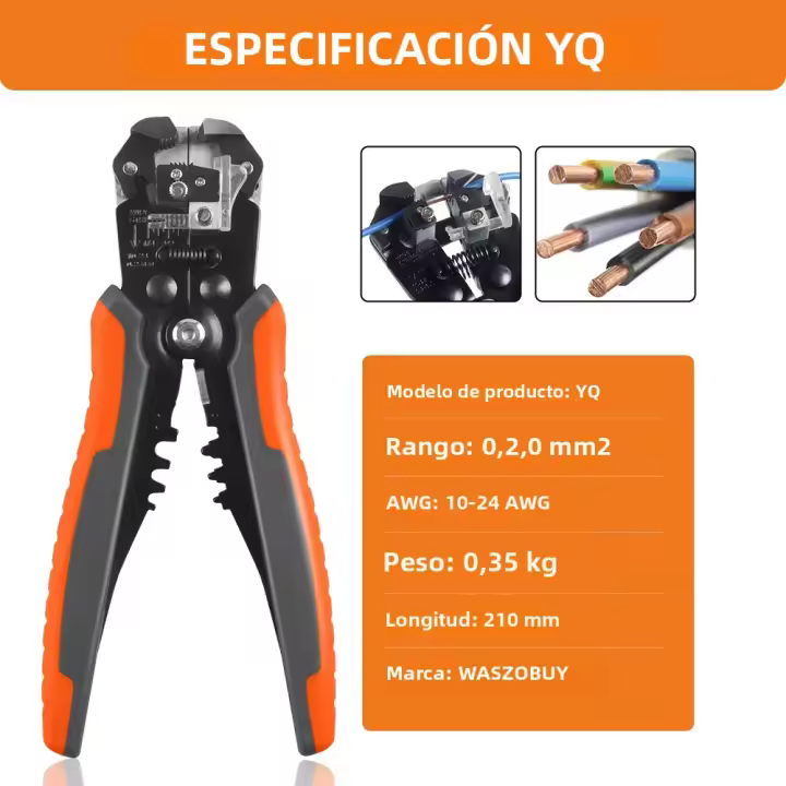 Kit De Herramientas Para Despegar Y Amolar Terminales De Cable Insulados AWG22-13/0.5-2.5mm² Herramienta De Crimpado Con Engrosamiento Ratcheting Para Electricidad - 1