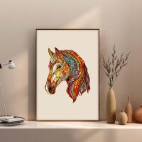 Rompecabezas De Madera En Forma Irregular De Caballo Juego De Puzzle Personalizado Para Adultos Juego Familiar Interactivo Regalo Único Y Elegante - details 5