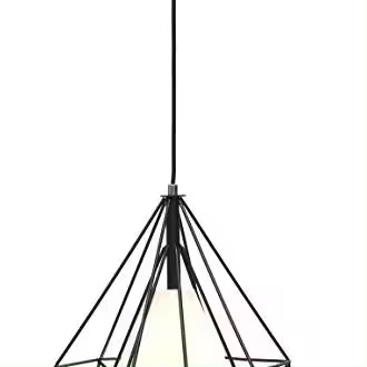 TECNOLUX EURO Lámpara Iluminación colgante moderna jaula vintage candelabro Rosca E27 para el Restaurante Dormitorio Sala de Estudio Loft Pasillo Negro - 1