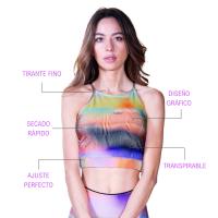 Sujetador Deportivo Mujer  Multicolor Top Strong Deporte Yoga Running Gym Ditchil - details 1