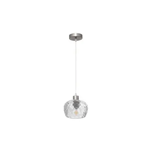 FABRILAMP Colgante Estela 1xe27 Cromo 13x13 Cm Tulipa Cristal Transparente - Diseño Moderno - 1