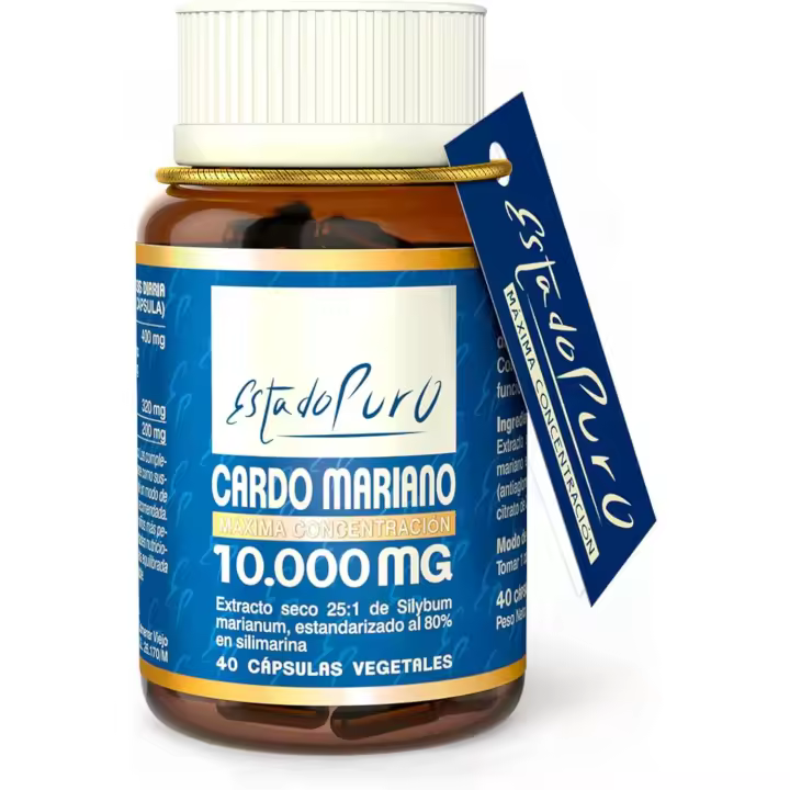 Tongil - Cápsulas de Cardo Mariano 10000mg 40 Cápsulas| Apoyo al Hígado y Metabolismo | Equilibrio Nutricional y Bienestar | Suplemento Alimenticio para la Desintoxicación - 1