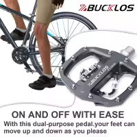 Pedales de Bicicleta de Montaña 2025 PD-M680 Función Doble Plano&Bloqueo Ajuste Shimano SPD 9/16' Material Aluminio/ Aleación Tipo de Pedal Autobloqueante Hecho de Aluminio - details 2