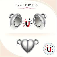 Cerraduras Magnéticas En Forma De Corazón Para Joyería Oro Y Plata Cerraduras Magnéticas Para Fabricación De Pulseras Y Collares Accesorios De Joyería DIY - details 2