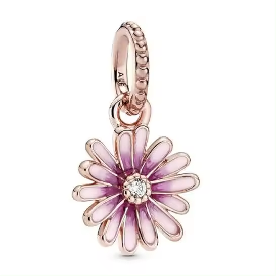 Colección Pandora Garden Daisy Chapado en oro rosa, viene con caja de regalo original - 1