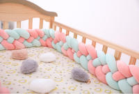 Protector de cuna para bebé, tejido a mano danés con trenza de cuatro hilos, anticolisión. - details 17